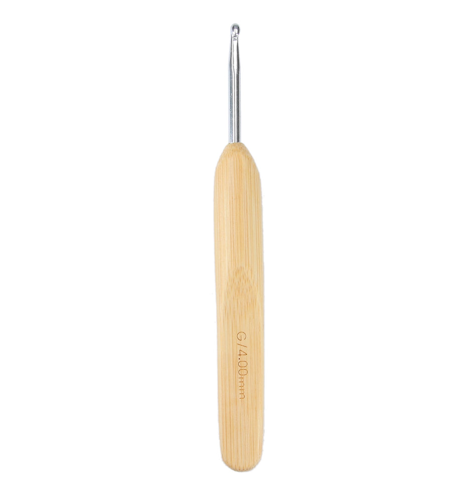 Crochet Hook Stainless Steel Bamboo