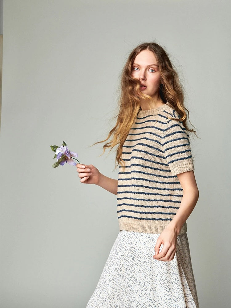 Marian Shirt | Rayures décontractées en Line de Sandnes Garn
