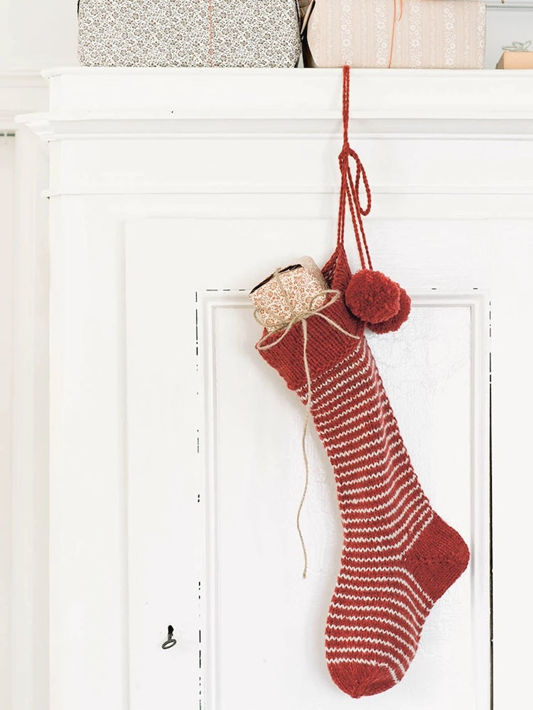 Striped Christmas Sock | charmingly festive made from Fritidsgarn by Sandnes Garn