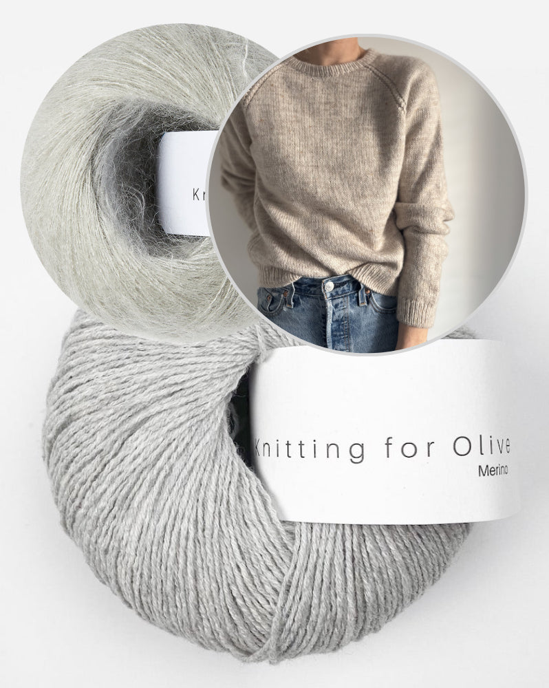 Aldeburgh Sweater | feine Zopfdetails aus Merino und Soft Silk Mohair von Knitting for Olive