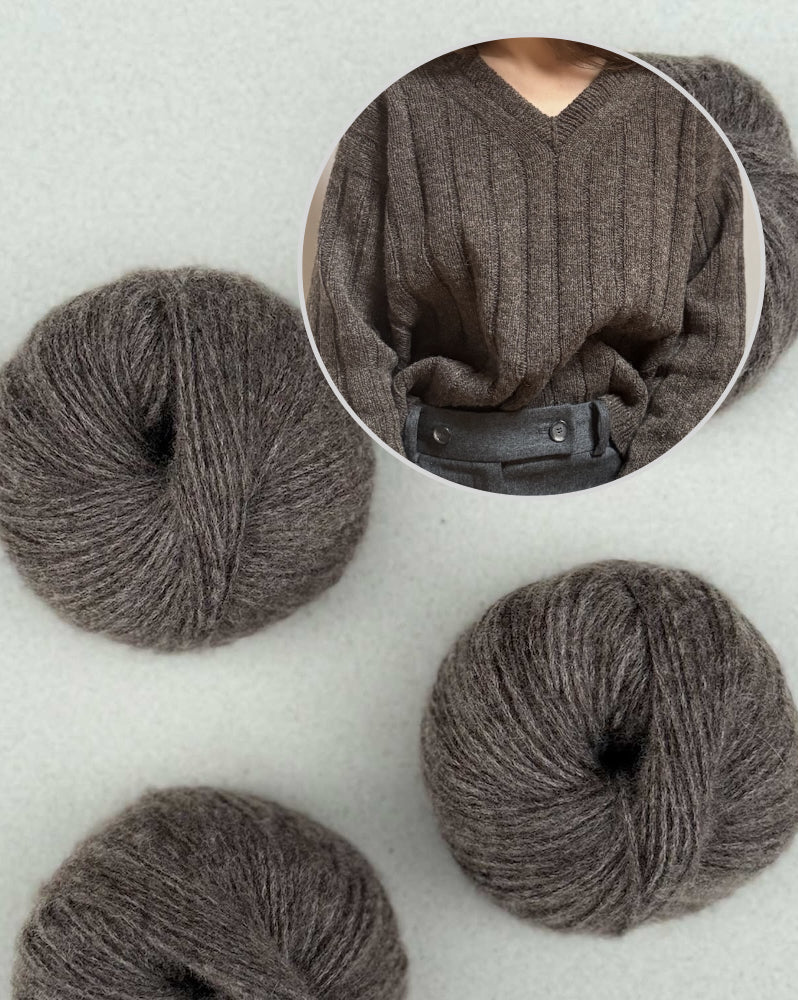 The Boston V-Neck | made from pure cashmere with Organic Cashmere 6/28 by Pascuali