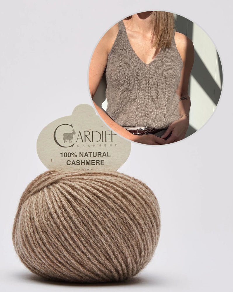 Flow Loop Top | delicate stripes made from Classic Cashmere by Cardiff