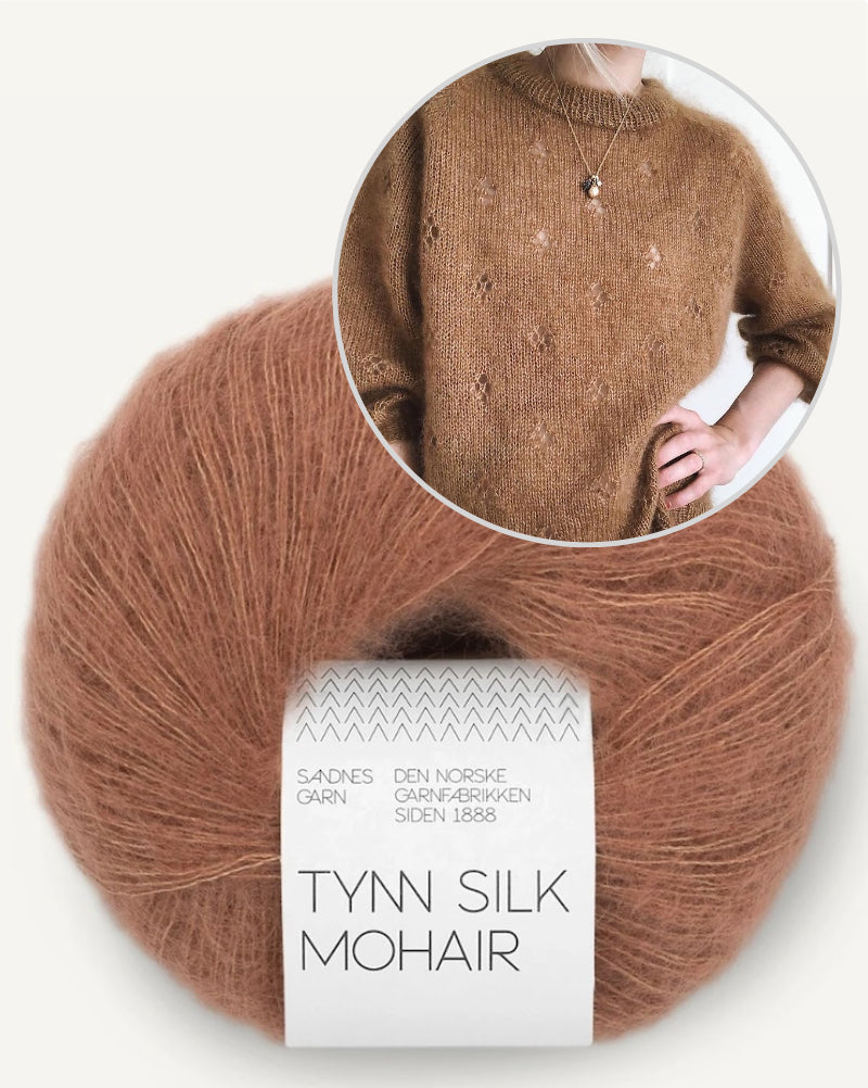 Fortune Sweater | delicate lucky charm made from Tynn Silk Mohair by Sandnes Garn