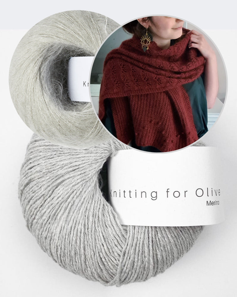 Hornet Scarf | fantastisches Muster aus Merino und Soft Silk Mohair von Knitting for Olive