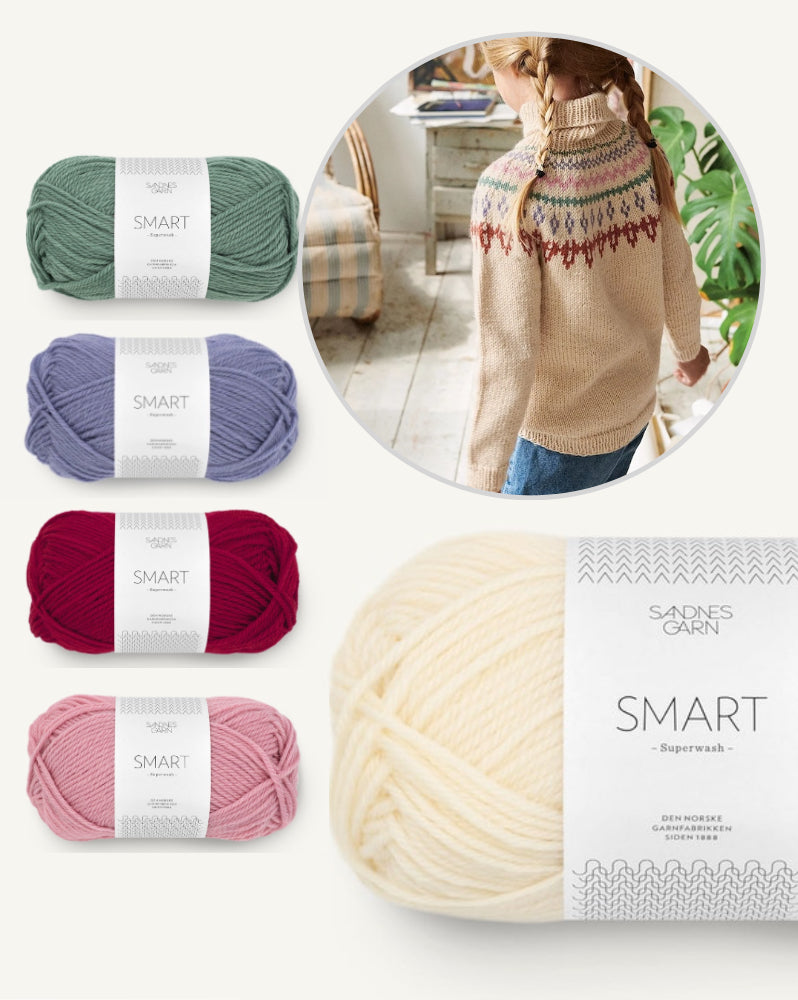 Childhood Sweater | Norwegian pattern with Smart by Sandnes Garn