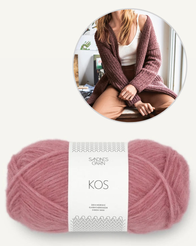 Veste douillette | décontractée en demi-côtes en Kos de Sandnes Garn