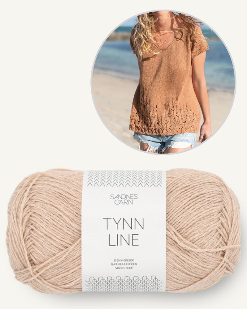 Top en dentelle | motif ajouré délicat en Tynn Line de Sandnes Garn