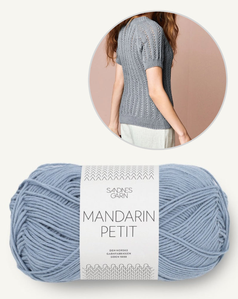 Lavendel Shirt | luftige Streifen aus Mandarin Petit von Sandnes Garn