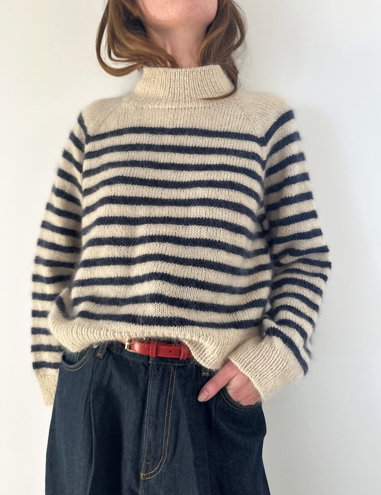 Malo Sweater | maritime Streifen aus Sunday und Tynn Silk Mohair von Sandnes Garn