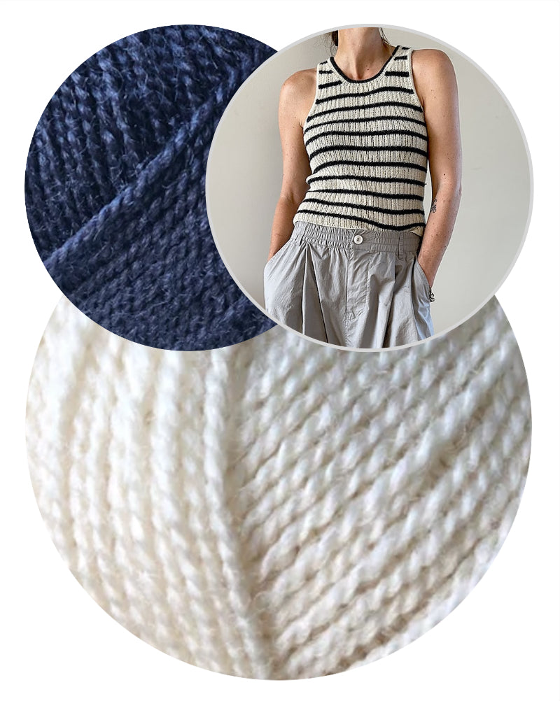 Lined Loop Top | Charming stripes made from Wild & Soft by Gepard Garn