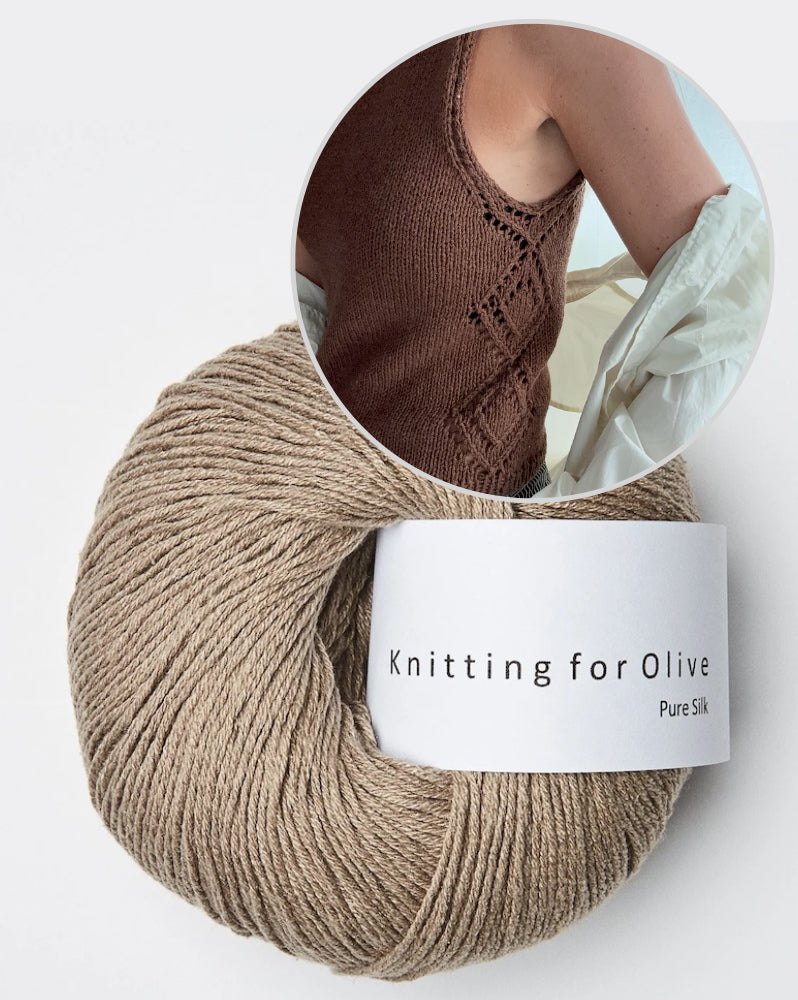 Romy Top | avec motif ajouré latéral en Pure Silk de Knitting for Olive