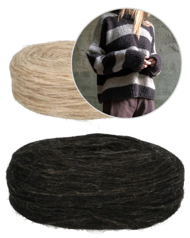 Sable Sweater | wide stripes made from Plötulopi by Lopi Island