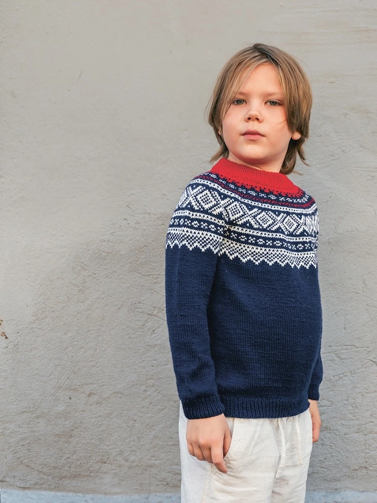 Marius Sweater Junior - cozy soft | classic pattern from Babyull Lanett by Sandnes Garn
