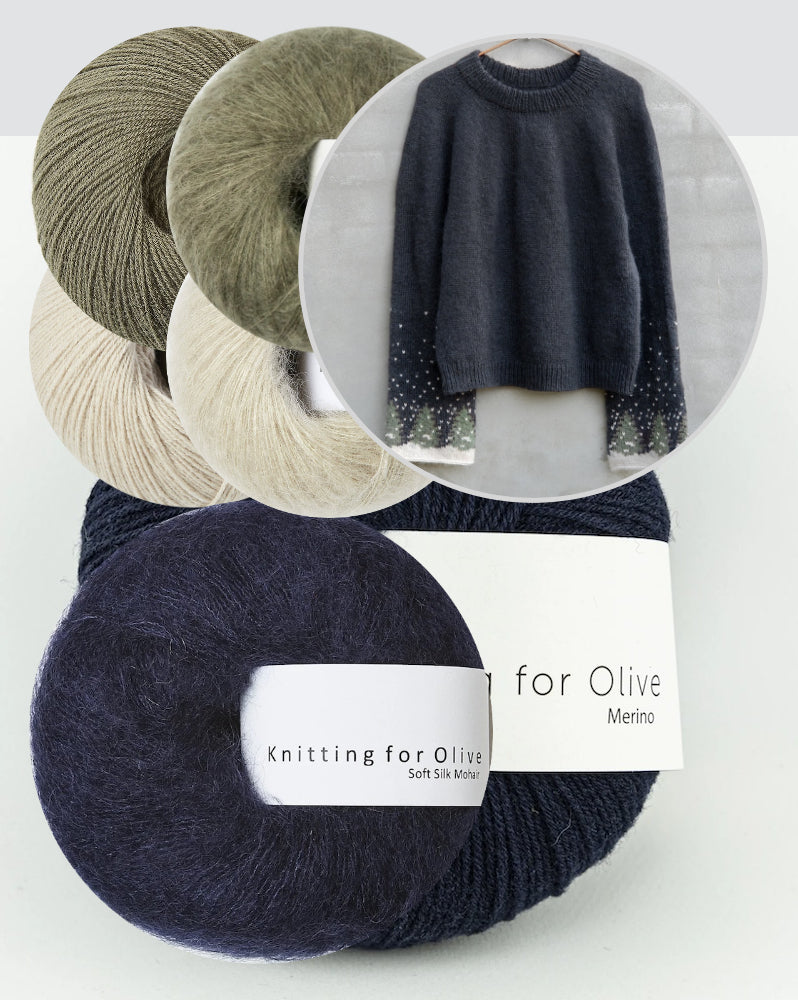Snow Sweater | un paysage d'hiver de rêve en mérinos et Soft Silk Mohair de Knitting for Olive