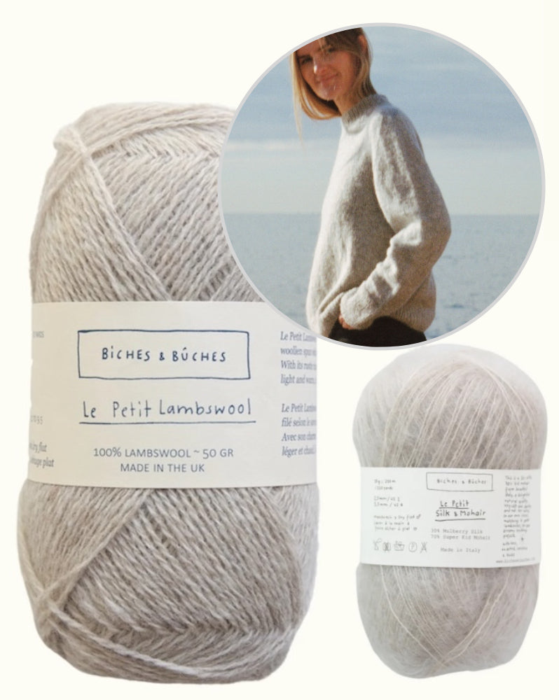 Sweater No. 19 | Pullover mit Sattelschulter aus Le Petit Lambswool und Le Petit Silk Mohair von Biches & Bûches