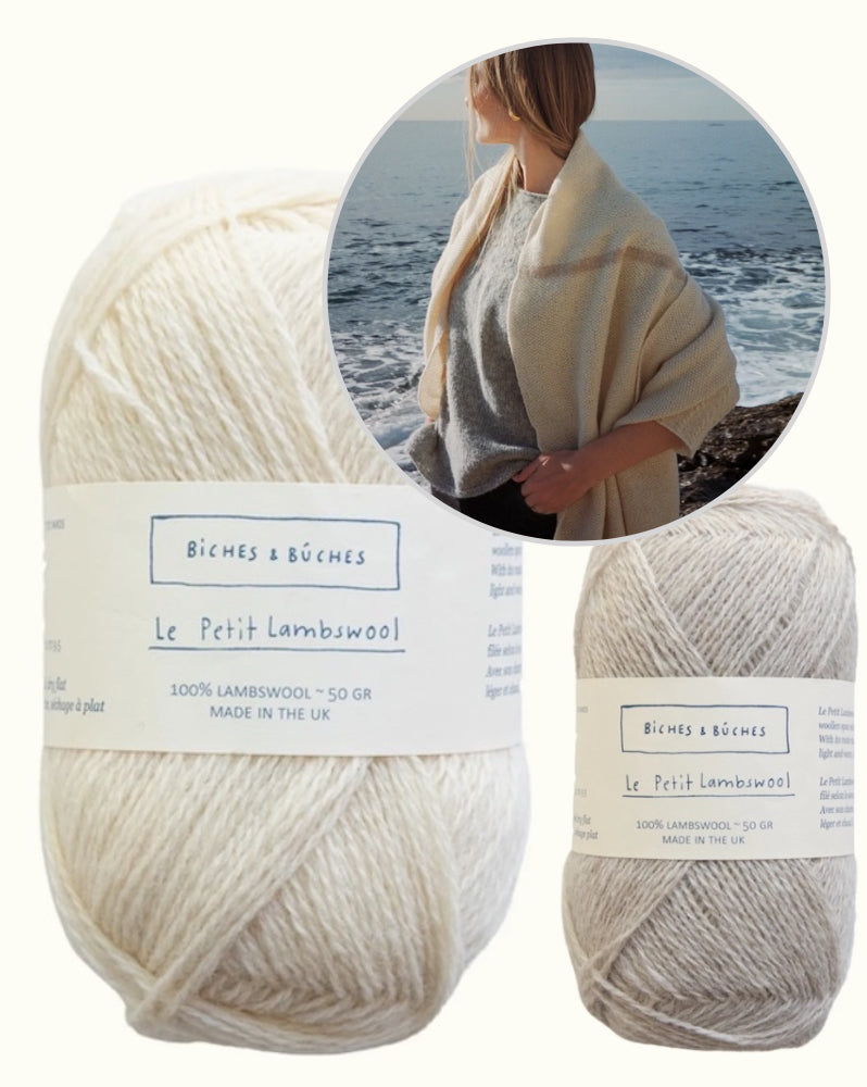 Tuch No. 60 | deckengroßes Tuch mit feinen Streifen aus Le Petit Lambswool von Biches & Bûches
