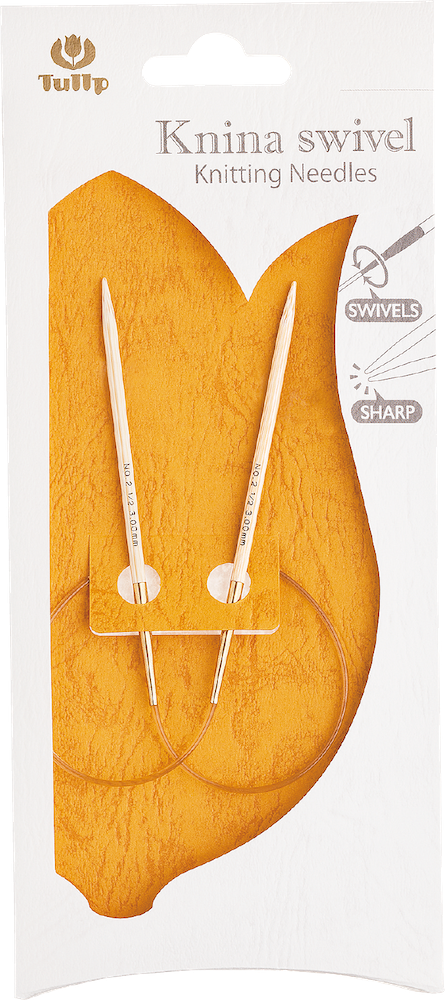 Aiguilles à tricoter circulaires pivotantes Knina - 40 cm