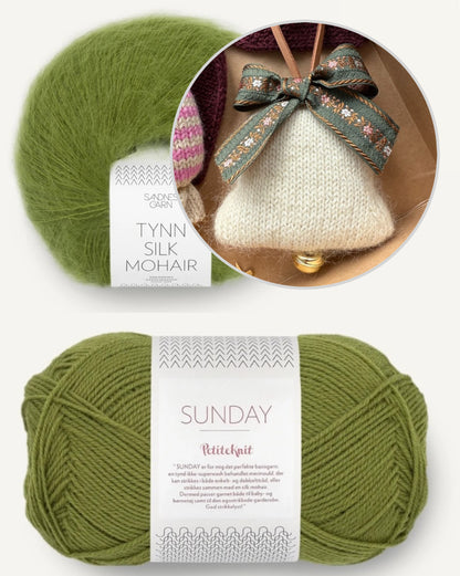 Clochette de Noël | une décoration d'intérieur délicate avec Sunday et Tynn Silk Mohair de Sandnes Garn