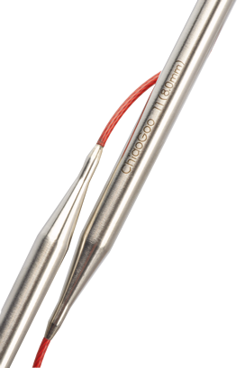 Circular knitting needle Red Lace stainless steel - 40 to 150 cm