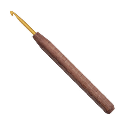 Walnut Gold Crochet Hook