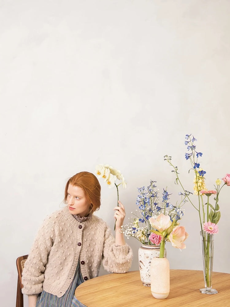 Popcorn Jacke | Polka Dot Struktur aus Borstet Alpakka und Tynn Silk Mohair von Sandnes Garn