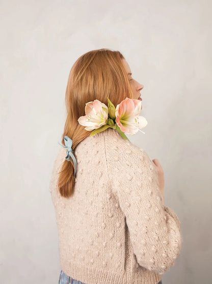 Popcorn Jacke | Polka Dot Struktur aus Borstet Alpakka und Tynn Silk Mohair von Sandnes Garn