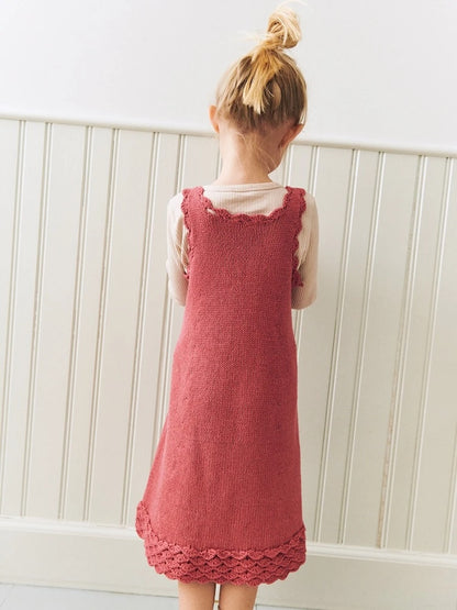 Roselyn Dress Kids | romantic crochet ruffles made from Line by Sandnes Garn