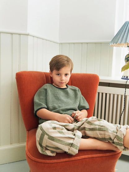 Jonathan Set Junior | sportliche Kontraststreifen aus Line von Sandnes Garn
