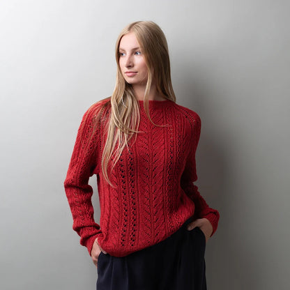 Lace Flow Sweater | délicat motif torsadé en laine mérinos baby de Pascuali