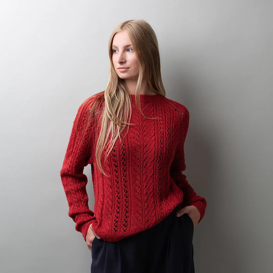 Lace Flow Sweater | délicat motif torsadé en laine mérinos baby de Pascuali
