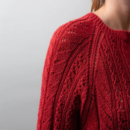 Lace Flow Sweater | délicat motif torsadé en laine mérinos baby de Pascuali