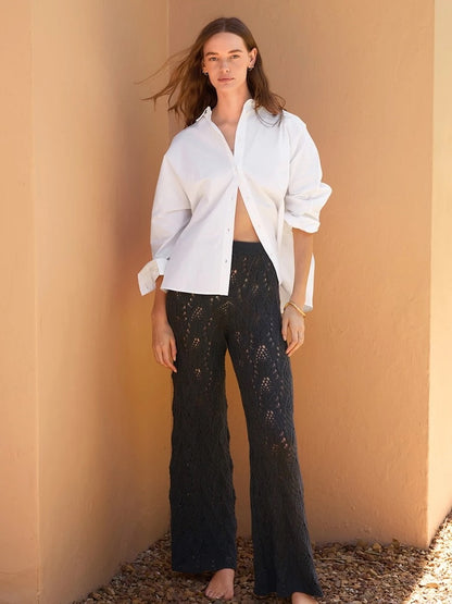Summer Pants | Airy delicate lace pattern from Line by Sandnes Garn