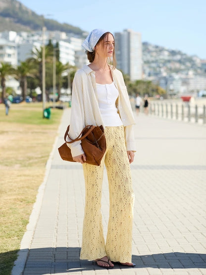 Summer Pants | Airy delicate lace pattern from Line by Sandnes Garn