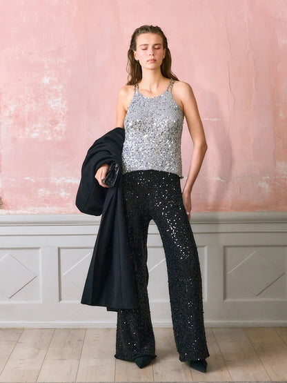 Top Nia | top glitterato in paillettes di Sandnes Garn