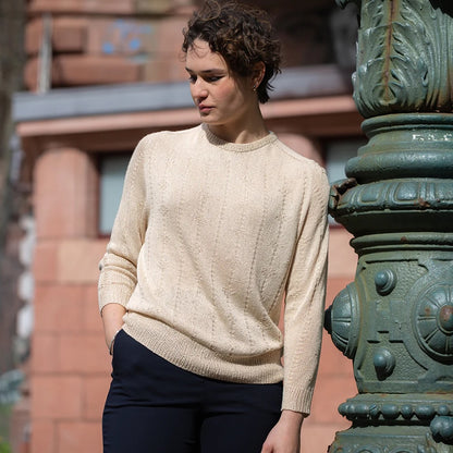 Pull Moon Weave | texture délicate et soyeuse en Arctic Pearl de Pascuali
