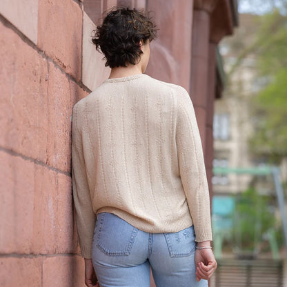 Pull Moon Weave | texture délicate et soyeuse en Arctic Pearl de Pascuali