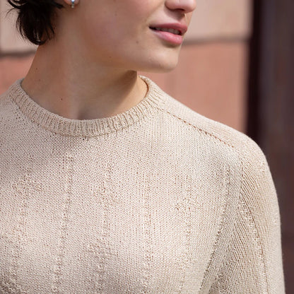 Pull Moon Weave | texture délicate et soyeuse en Arctic Pearl de Pascuali