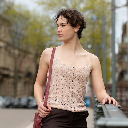 Little Drift Top | romantique, à motif délicat, en Linen Bloom de Pascuali