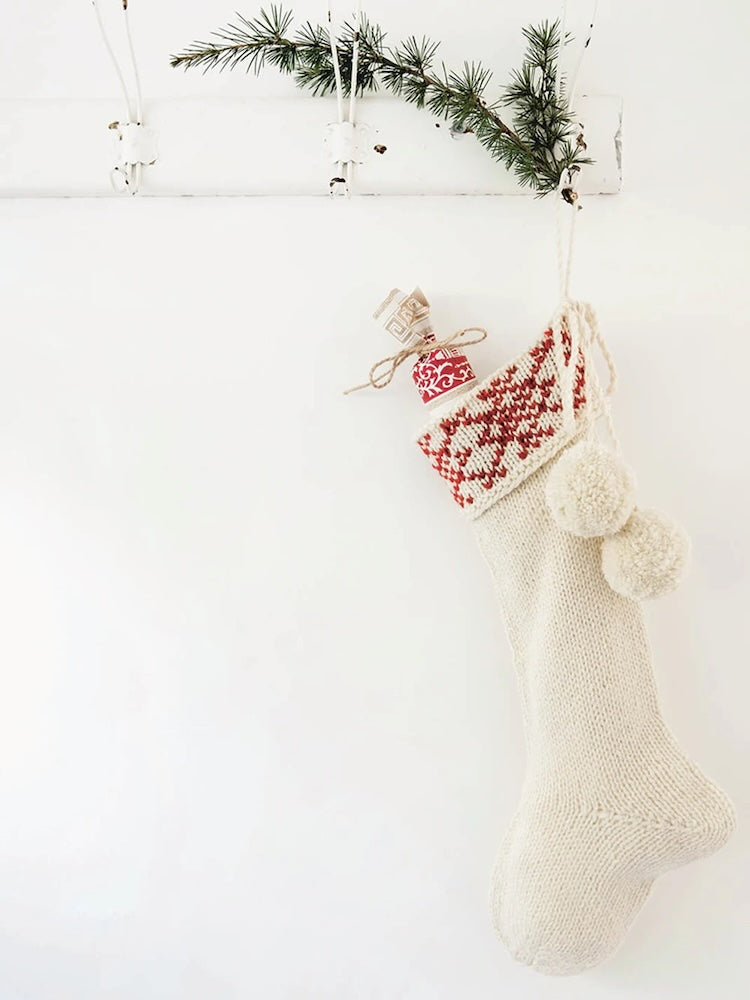Chaussette de Noël flocon de neige | pure ambiance festive