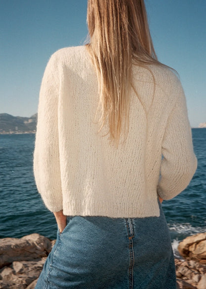 Beach Day Jumper | pull d'été doux et vaporeux en Le Coton & Alpaca de Biches & Bûches