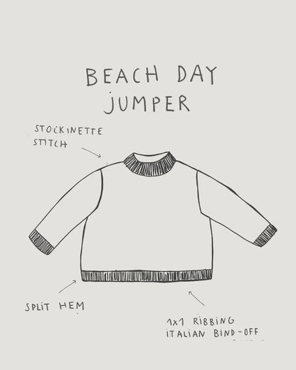 Beach Day Jumper | pull d'été doux et vaporeux en Le Coton & Alpaca de Biches & Bûches