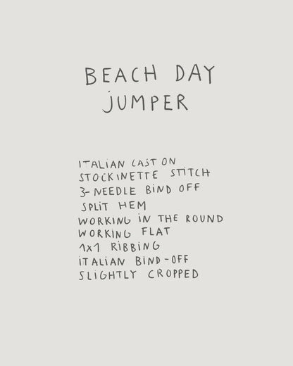 Beach Day Jumper | pull d'été doux et vaporeux en Le Coton & Alpaca de Biches & Bûches