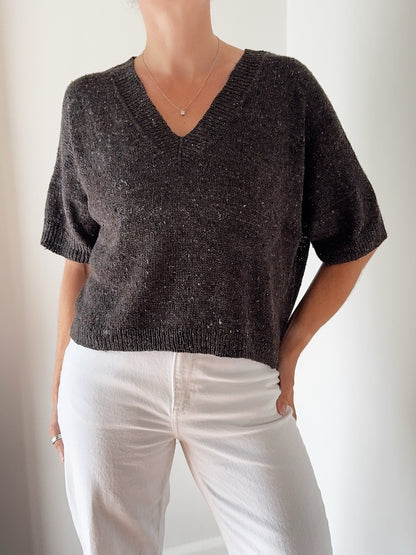 Hanuma Chemise Col V | col en V flatteur en Pure Soie de Knitting for Olive