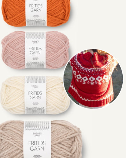 Garnpaket Christmasgrynet Pullover Frauen Variante