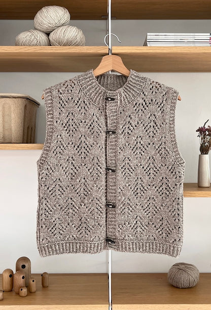 Cosy Hey Ho Vest | Winter pattern made from Heavy Merino by Knitting for Olive