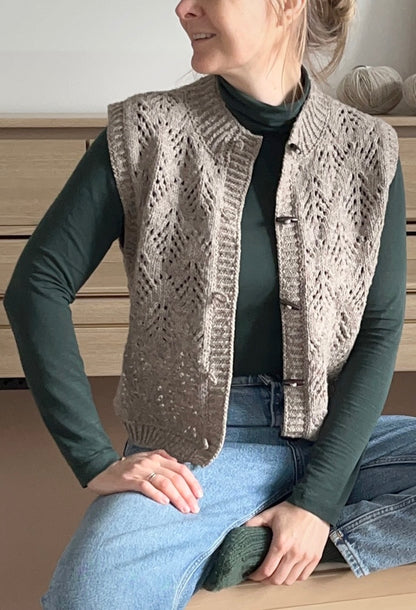 Cosy Hey Ho Vest | Winter pattern made from Heavy Merino by Knitting for Olive