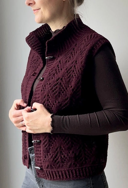 Cosy Hey Ho Vest | Winter pattern made from Heavy Merino by Knitting for Olive