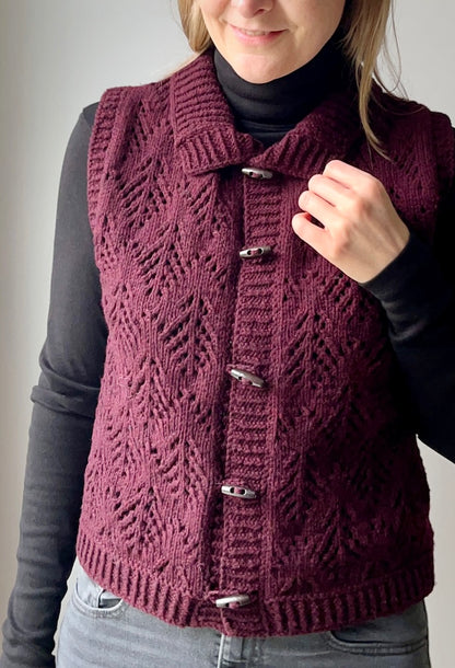 Cosy Hey Ho Vest | Winter pattern made from Heavy Merino by Knitting for Olive