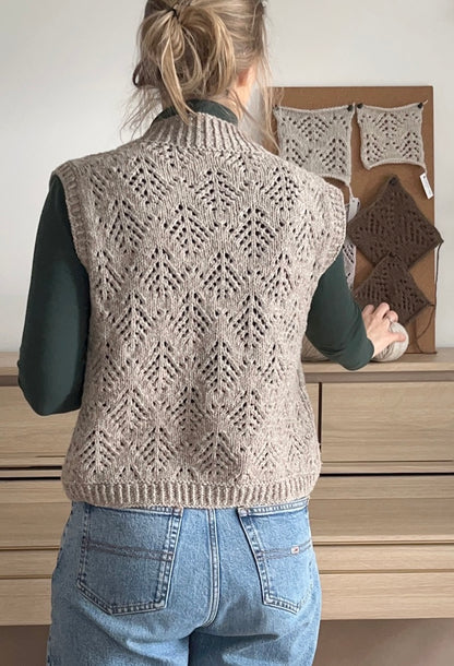 Cosy Hey Ho Vest | Winter pattern made from Heavy Merino by Knitting for Olive
