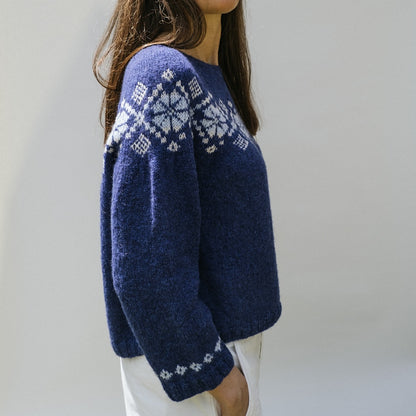Maglione n. 74 | motivo classico e delicato in Le Petit Lambswool di Biches & Buches